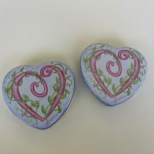 Lot of 2 Embossed Brighton Large Jewelry Tins